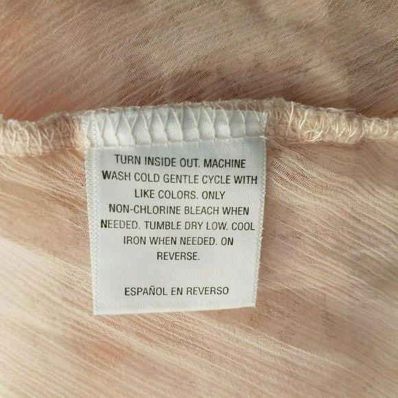 Style & Co Womens Sweater Pink Lace Inset Size L - Picture 9 of 9